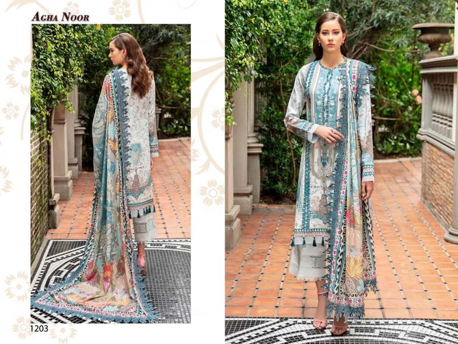 Agha Noor Vol 12 Printed Lawn Cotton Pakistani Dress Material Wholesale Online
